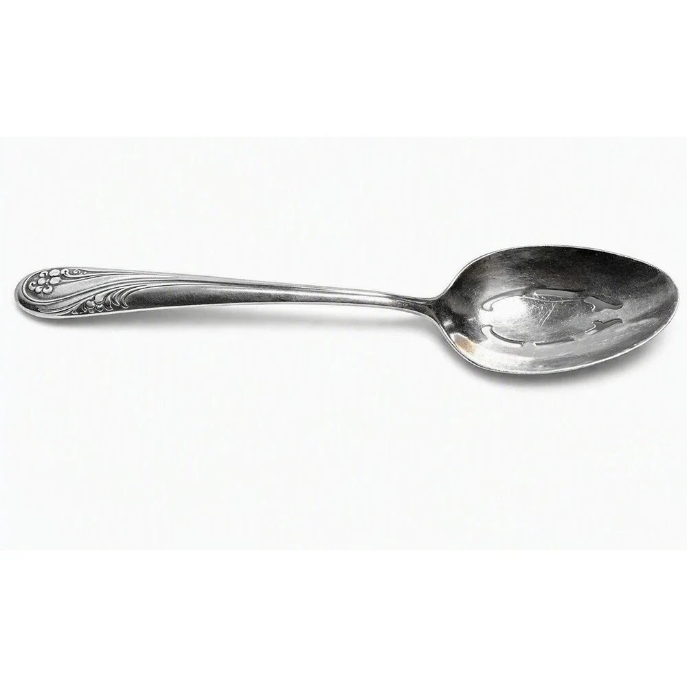 Holmes & Edwards Romance Serving Spoon Vintage Silverplate Flatware Inlaid IS